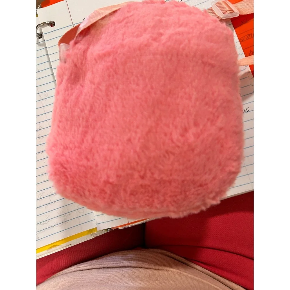 Hello Kitty Plush Crossbody Bag Pink Faux Fur Kids Shoulder Purse Sanrio‎ Style